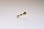 Barbell 14k Gold 14 Gauge Straight Barbell 14k Yellow, White Gold, Sterling Silver 14 gauge 14g 14k Gold Barbell Eyebrow, Septum, Nose