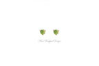 PAIR Genuine GREEN DIAMOND Earrings Studs 3mm 0.2tcw Martini 14k Solid Gold (Yellow, Rose or White), Platinum, Silver Cartilage Helix Tragus