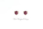 PAIR Genuine PINK DIAMOND Earring Studs 3mm 0.2tcw Martini 14k Solid Gold (Yellow, Rose or White), Platinum, Silver Cartilage Helix Tragus