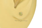 PAIR Genuine CANARY Yellow DIAMOND Earrings Studs 3mm 0.2tcw Martini 14k Solid Gold Yellow/Rose/White Platinum Silver Cartilage Helix Tragus