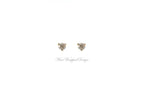 PAIR Genuine Top Light BROWN DIAMOND Earrings Studs 3mm 0.2tcw Martini 14k Solid Gold (Yellow, Rose, White) Platinum Silver Cartilage Tragus
