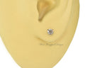 PAIR Genuine Top Light BROWN DIAMOND Earrings Studs 3mm 0.2tcw Martini 14k Solid Gold (Yellow, Rose, White) Platinum Silver Cartilage Tragus