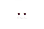 PAIR Genuine PURPLE DIAMOND Earrings Studs 3mm 0.2tcw Martini 14k Solid Gold (Yellow, Rose or White) Platinum, Silver Cartilage Helix Tragus