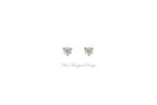 Genuine F+ VS DIAMOND Earring Studs 2.5mm 0.12tcw (each 0.06cts) Post w/ 14k Solid Gold (Yellow, Rose, White)Silver, Platinum Lobe Cartilage