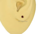 PAIR Genuine Dark ORANGE DIAMOND Earring Studs 2.5mm 0.12tcw Martini 14k Solid Gold (Yellow, Rose, White) Platinum Silver Cartilage Helix