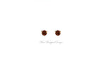 PAIR Genuine Dark ORANGE DIAMOND Earring Studs 2.5mm 0.12tcw Martini 14k Solid Gold (Yellow, Rose, White) Platinum Silver Cartilage Helix