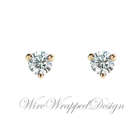 Genuine F+ VS DIAMOND Earring Studs 2.5mm 0.12tcw (each 0.06cts) Post w/ 14k Solid Gold (Yellow, Rose, White)Silver, Platinum Lobe Cartilage