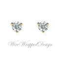 Genuine F+ VS DIAMOND Earring Studs 2.5mm 0.12tcw (each 0.06cts) Post w/ 14k Solid Gold (Yellow, Rose, White)Silver, Platinum Lobe Cartilage
