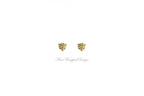 PAIR Genuine LIGHT Yellow DIAMOND Earrings Studs 3mm 0.2tcw Martini 14k Solid Gold Yellow/Rose/White Platinum Silver Cartilage Helix Tragus