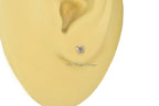 PAIR Genuine Top Light BROWN DIAMOND Earrings Studs 2.5mm 0.12tcw Martini 14k Solid Gold (Yellow, Rose, White) Platinum Silver Cartilage
