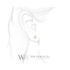 DIAMOND Earring Studs Pear 6x4mm 0.66 ctw (each 0.33cts) Genuine GHI VS - Post w/ 14k Solid Gold (Yellow, Rose, White)Silver, Platinum Studs