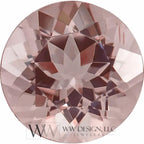 Genuine AA Pink Morganite Earring Studs 5mm 0.96 ctw (each 0.48cts) Post w/ 14k Solid Gold (Yellow, Rose, White)Silver, Platinum Studs