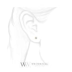 Genuine F+ VS DIAMOND Earring Studs 3.4mm 0.3 ctw (each 0.15 ct) Post w/ 14k Solid Gold (Yellow, Rose, White)Silver, Platinum Stud carat ctw