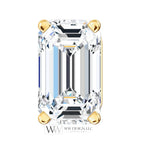 DIAMOND Earring Studs Emerald Cut 5 x 3.5mm 0.72 ctw (each 0.37cts) Genuine GHI VS Post w 14k Solid Gold (Yellow Rose White) Silver Platinum