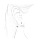 DIAMOND Earring Studs Emerald Cut 5 x 3.5mm 0.72 ctw (each 0.37cts) Genuine GHI VS Post w 14k Solid Gold (Yellow Rose White) Silver Platinum