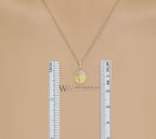 Diamond Buddha Necklace 0.145ctw 14k SOLID Gold (Y, W, R), Platinum, Sterling Silver 14.3mmX10.3mm Pendant Jewelry Christmas Gift Buddhist