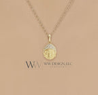 Diamond Buddha Necklace 0.145ctw 14k SOLID Gold (Y, W, R), Platinum, Sterling Silver 14.3mmX10.3mm Pendant Jewelry Christmas Gift Buddhist