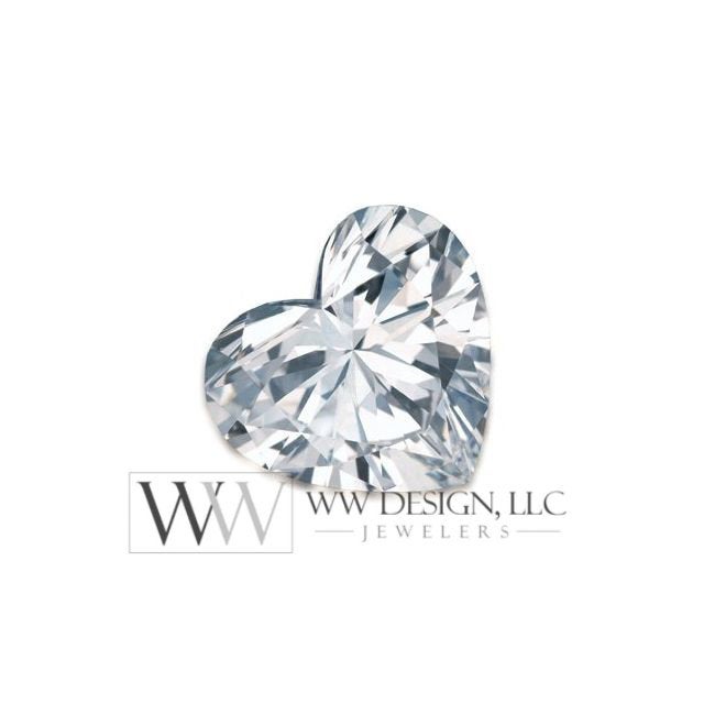 Diamond Heart Genuine 0.25 ct F-H VS Belly Navel Ring Curved Barbell 14k Y Gold, 14k W Gold, Platinum 14g 16g Gift 3.9x4.3mm Heart Diamond
