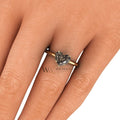Cognac Heart Genuine Solitaire Diamond Engagement Ring SI1 Chocolate Brown 1ct - 18k 14k Gold (Y, W, R) Platinum