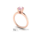 Pink Sapphire Genuine Pear Ring 0.85Ct - 14K 18K Gold (Y R W) & Platinum Rings