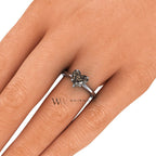 Cognac Heart Genuine Solitaire Diamond Engagement Ring SI1 Chocolate Brown 1ct - 18k 14k Gold (Y, W, R) Platinum