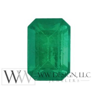 Genuine Emerald Ring 0.56Ct Aa - 14K 18K Gold (Y R W) Platinum Rings