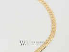 14k Gold Curb Cuban Bracelet FLAT 3mm 14k Solid Yellow Gold Jewelry Gift 7 inches Very Shiny High Polish Bridesmaids Gift Christmas Present