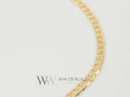 14k Gold Curb Cuban Bracelet FLAT 3mm 14k Solid Yellow Gold Jewelry Gift 7 inches Very Shiny High Polish Bridesmaids Gift Christmas Present