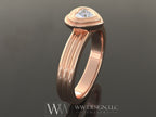 Genuine Diamond Heart Bubble Ring 0.25Ct Vs F-H Engagement - 14K 18K Gold (Y R W) Platinum Rings