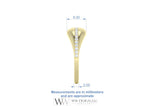 Diamond Dome Ring 0.25ctw UNTREATED VS F Genuine Diamonds - 10k, 14k, 18k, 22k Gold (Yellow, White, Rose), Palladium, Platinum, or Sterling Silver