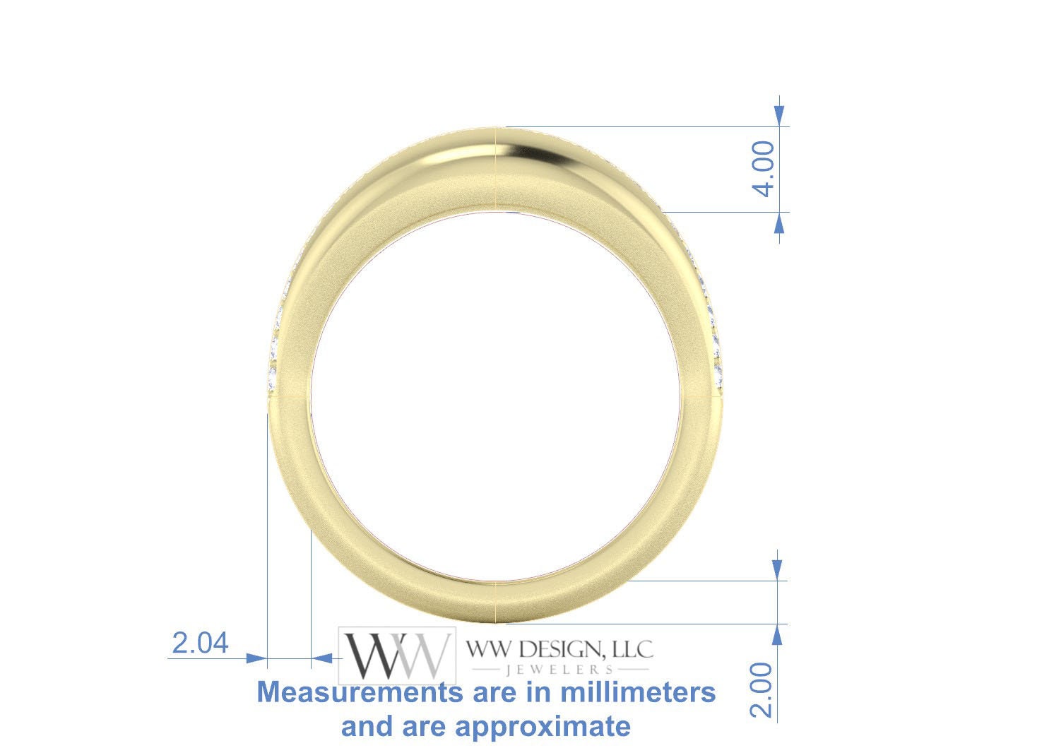 Diamond Dome Ring 0.25ctw UNTREATED VS F Genuine Diamonds - 10k, 14k, 18k, 22k Gold (Yellow, White, Rose), Palladium, Platinum, or Sterling Silver