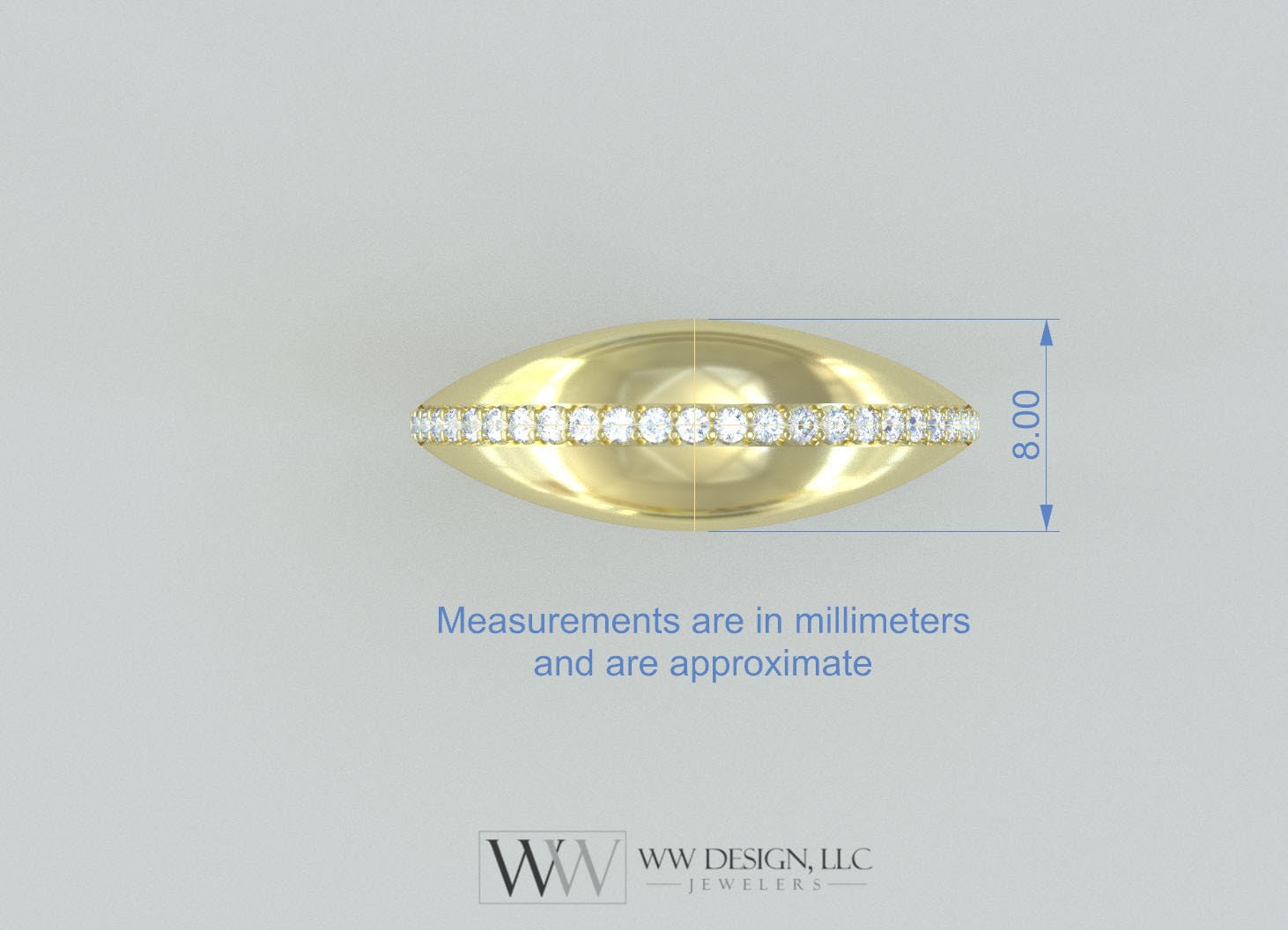 Diamond Dome Ring 0.25ctw UNTREATED VS F Genuine Diamonds - 10k, 14k, 18k, 22k Gold (Yellow, White, Rose), Palladium, Platinum, or Sterling Silver