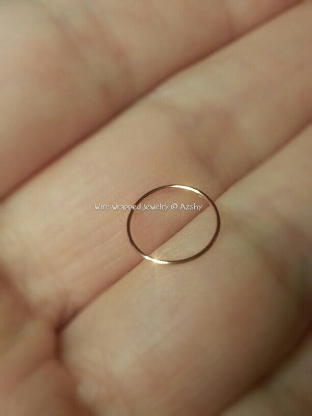 SALE! Hoop / Ring - 24 gauge - Variety - 14k, 18k, 22k, 24k Gold (Y, G, or R), Platinum, Palladium, or Silver