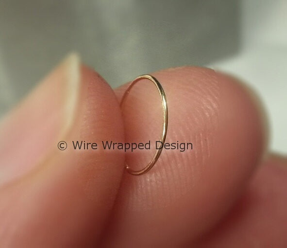 Hoop / Ring - 26 gauge - Variety - 14k, 18k, 22k, 24k Gold (Y, G, or R), Platinum, Palladium, or Silver