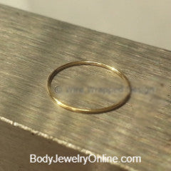 Hoop / Ring - 26 gauge - Variety - 14k, 18k, 22k, 24k Gold (Y, G, or R), Platinum, Palladium, or Silver