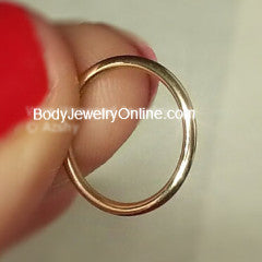 Ring / Hoop 16 gauge - Variety - 14k, 18k Gold (Y, G, or R), Platinum, Palladium, or Silver