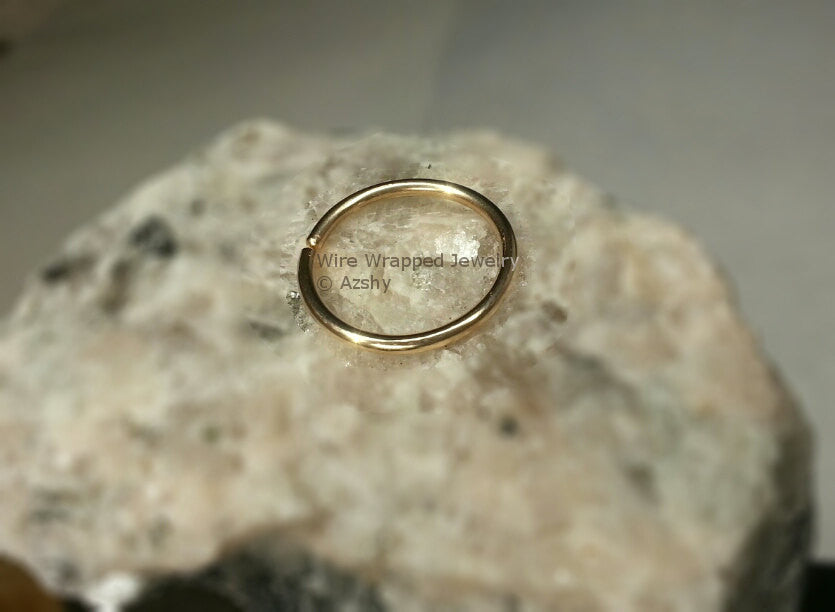 Ring / Hoop 16 gauge - Variety - 14k, 18k Gold (Y, G, or R), Platinum, Palladium, or Silver