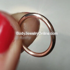 Copy of Ring / Hoop 14 gauge - Variety - 14k, 18k Gold (Y, G, or R), Platinum, Palladium, or Silver