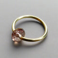Captive Bead Ring made with LAVENDER Swarovski Crystal - 14 ga Hoop - 14k Gold (Y, W, or R), Sterling Silver, or Platinum