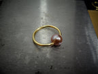 Lavender Pearl Captive Bead Ring CBR 14 ga Hoop - 14k Gold or Platinum