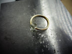 Captive Bead Ring CBR made with GRAY Swarovski Crystal - 16 ga Hoop - 14k Gold or Platinum
