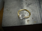 Captive Bead Ring CBR made with 6mm CLEAR Swarovski Crystal - 16 ga Hoop - 14k Gold or Platinum