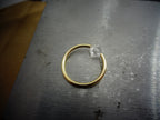 Captive Bead Ring CBR made with 5mm CLEAR Swarovski Crystal - 14 ga Hoop - 14k Gold or Platinum