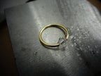 Captive Bead Ring CBR made with 5mm CLEAR Swarovski Crystal - 14 ga Hoop - 14k Gold or Platinum
