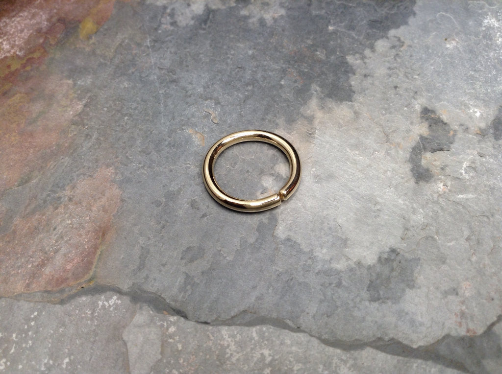 Nose Ring Hoop - VARIETY 12 gauge 12g - 14k SOLID Yellow Gold or 14k SOLID Rose Gold