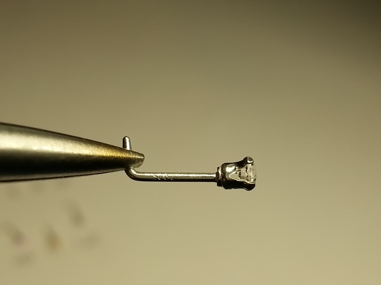 Nose Stud Post - White TOPAZ 2mm AAA-Grade (Best!) Genuine Natural Facetted Stone Sterling Silver / 14k Gold Filled, Helix, Tragus Cartilage