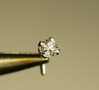 Sapphire 2mm Nose Stud - AAA-Grade - Gold or Platinum - Nose, Helix, Tragus, Lobe or Cartilage