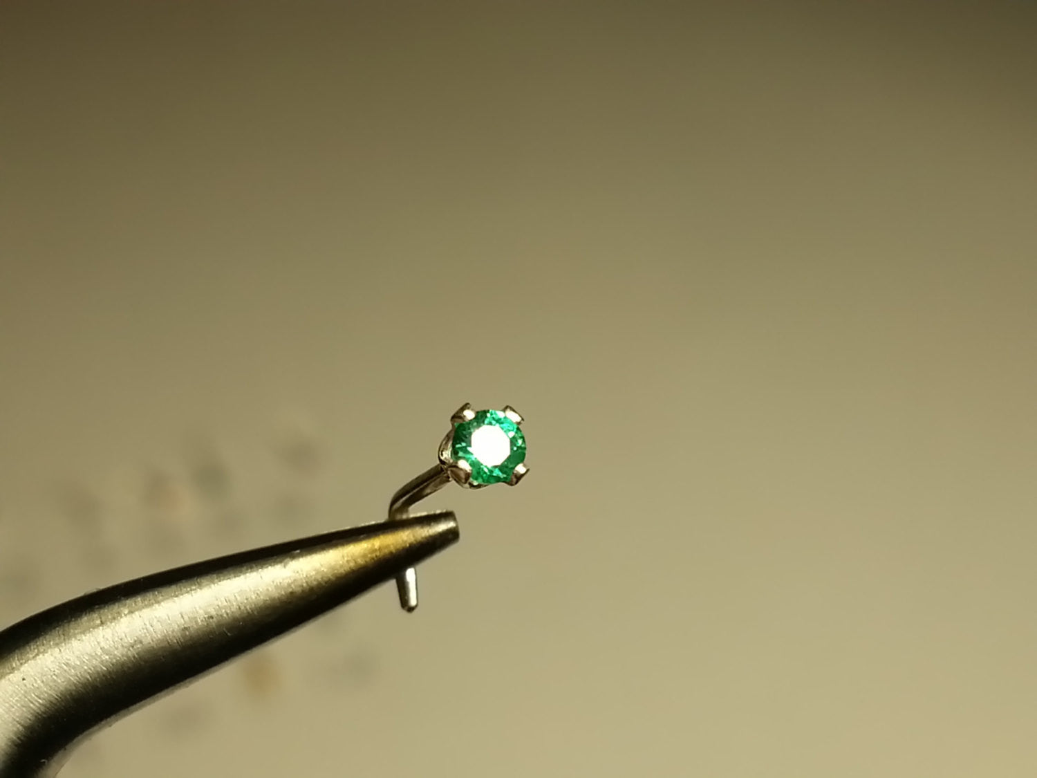 Nose Stud Post - Emerald 2mm AAA-Grade (Best!) Genuine Natural Green Emerald Facetted Stone Sterling Silver, Gold, Helix, Tragus Cartilage