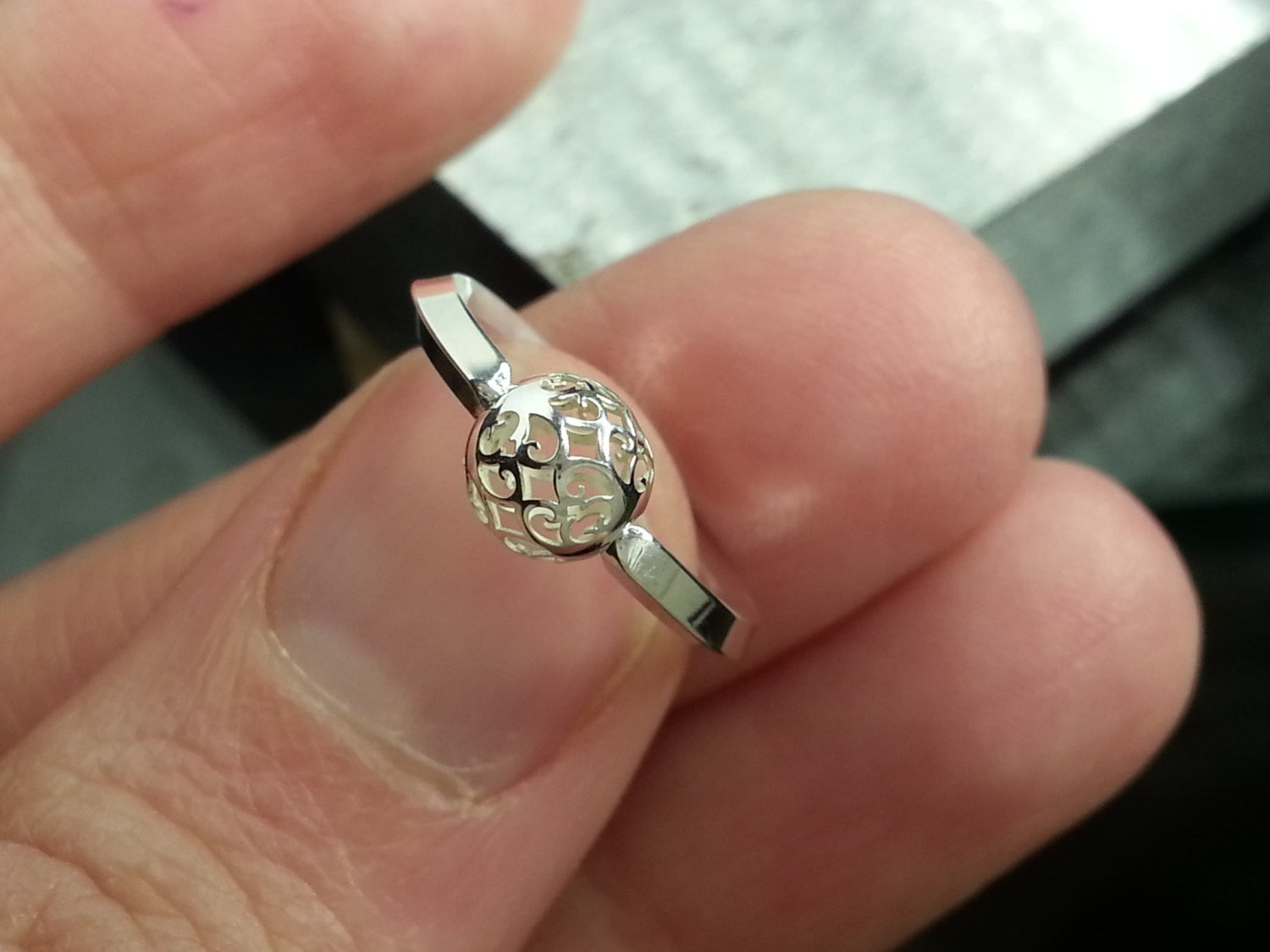 SEPTUM Nose Ring Captive Bead Navel Belly Ring Hoop VARIETY 14 gauge - Sterling Silver w/ Scroll Cut-Outs 14g 14 ga or Navel Ring Belly Hoop