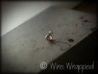 Nose Stud L Post - MOONSTONE 3mm - Bezel set Natural Moonstone Cabochon in Sterling Silver or 14k Solid Gold - Helix, Tragus, Cartilage, Ear